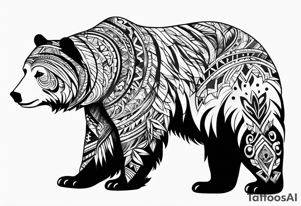 Standing snow bear tattoo idea