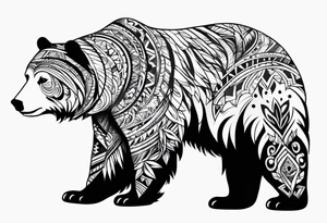 Standing snow bear tattoo idea