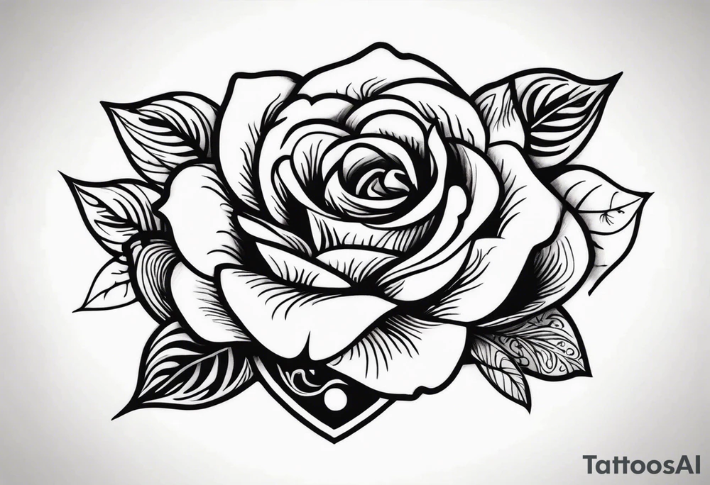 The word Hard times written out in cursive with a rose tattoo idea