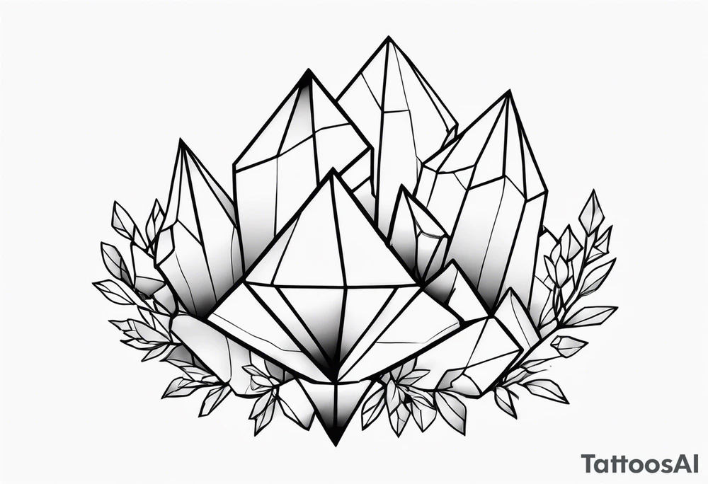 Crystal cluster tattoo idea