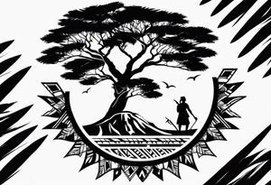 African Flame tree Uganda Tribal tattoo idea