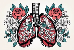 human lungs

old school vintage simple traditional design surrounded by vintage flowers


bold color simple tattoo idea