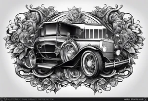 full sleeve mechanical tattoo idea