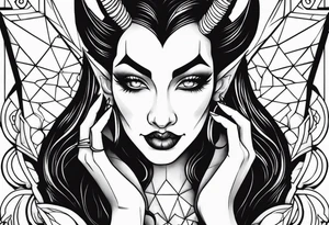 a devil whispering in my ear tattoo idea