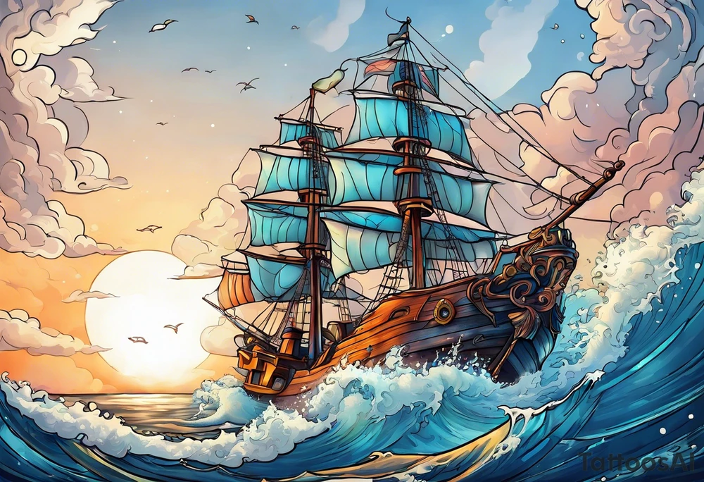 UNCS Marine reaching for the sky tattoo idea