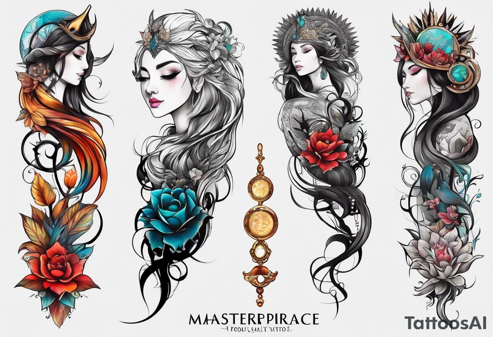 Spine tattoo astrology tattoo idea