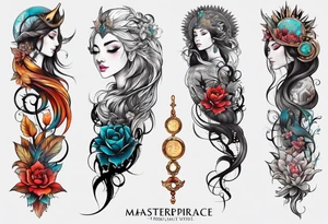 Spine tattoo astrology tattoo idea