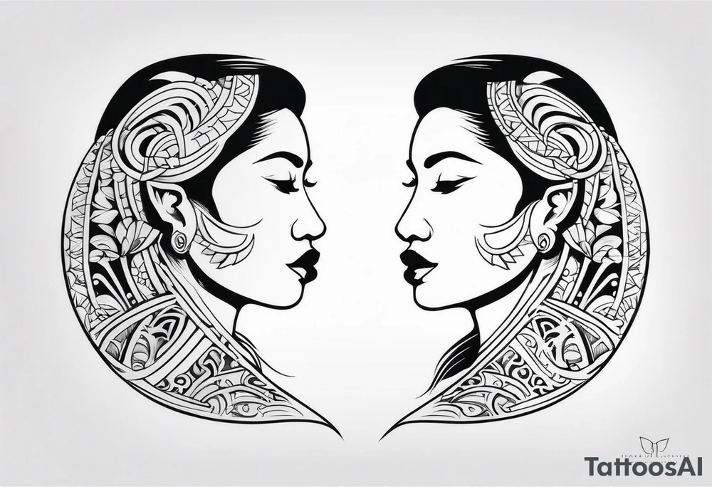 Polynesian neck to chin tattoo tattoo idea