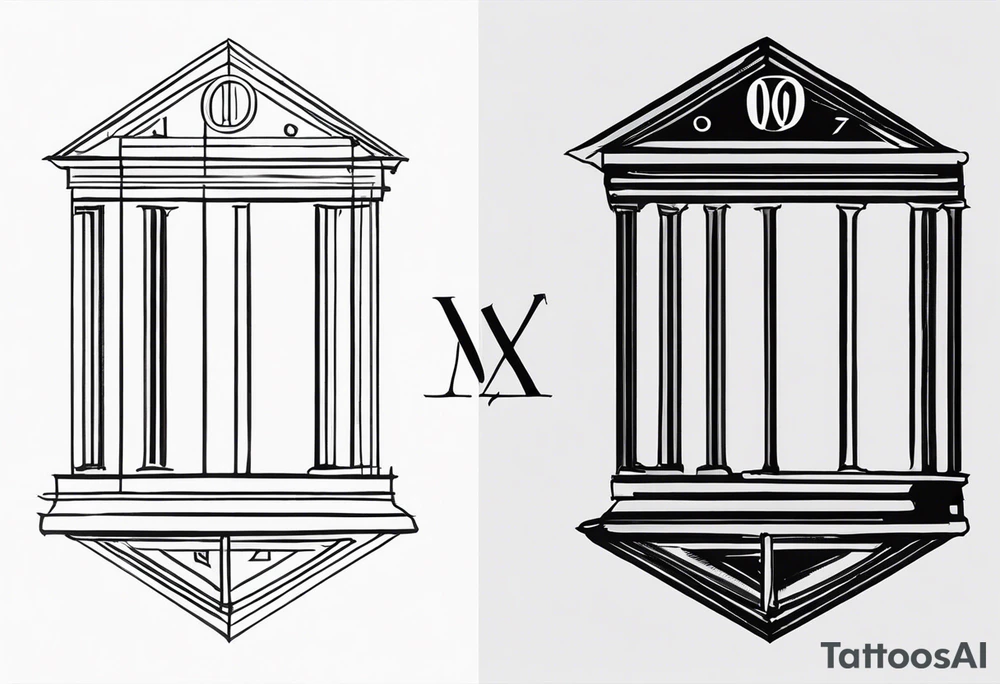 roman numeral January 1 1975 and February 4 969 tattoo idea