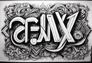 Street art lettering "GenX OG" tattoo idea