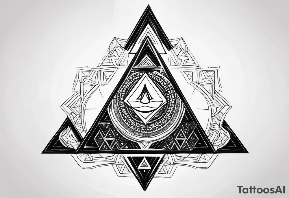 Om symbol with pyramids tattoo idea