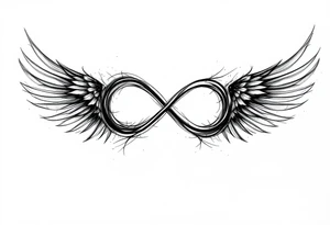 Infinity loop with suggested wings tattoo idea