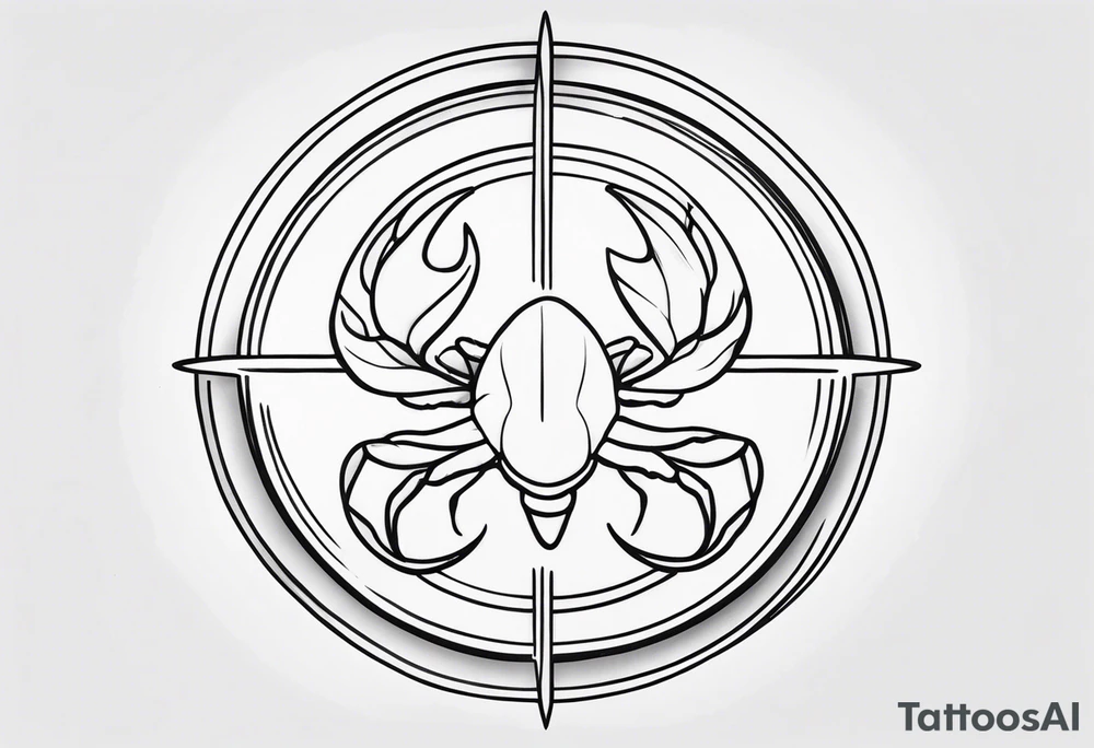 Cancer Zodiac Sign tattoo idea