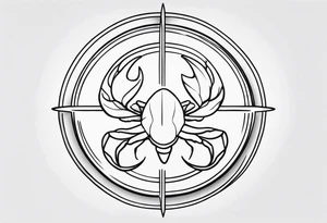 Cancer Zodiac Sign tattoo idea