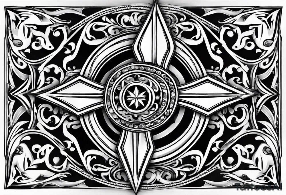 Maltese cross tattoo idea