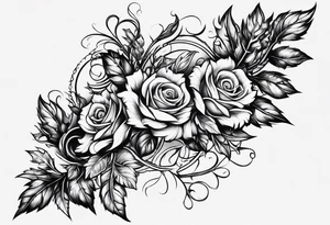 thorn vines that wind up your leg tattoo idea