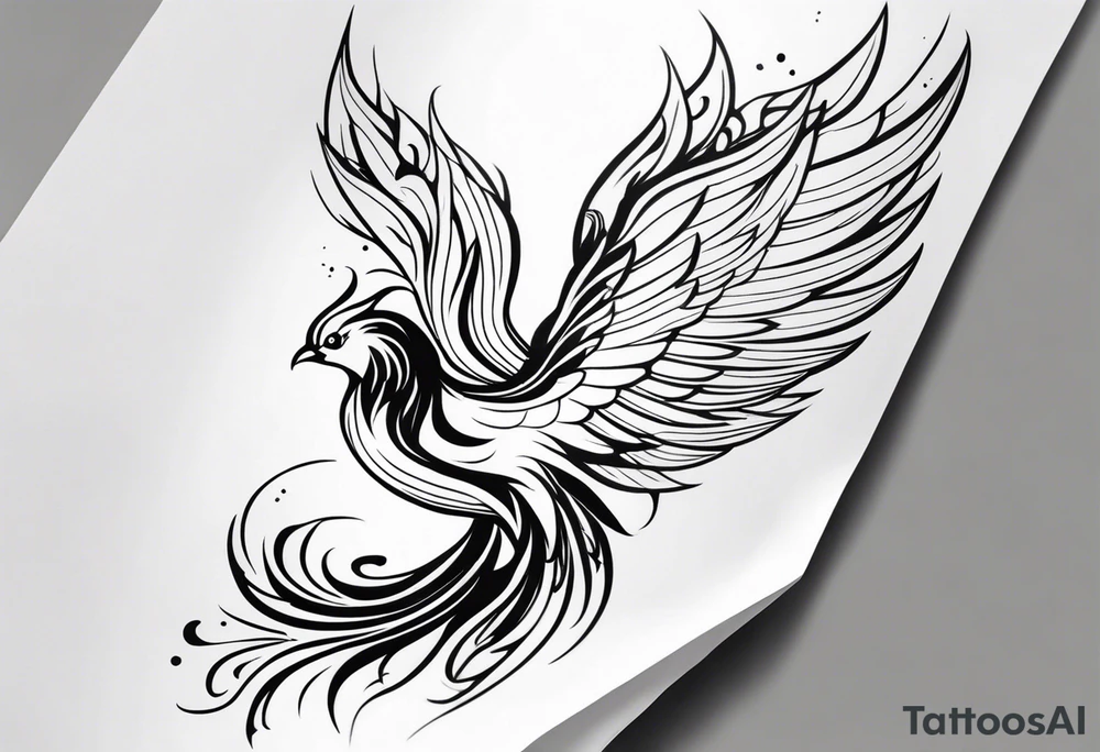 phoenix tattoo on leg tattoo idea