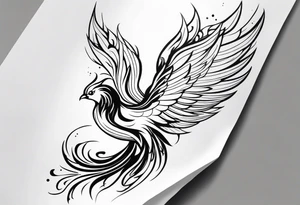 phoenix tattoo on leg tattoo idea