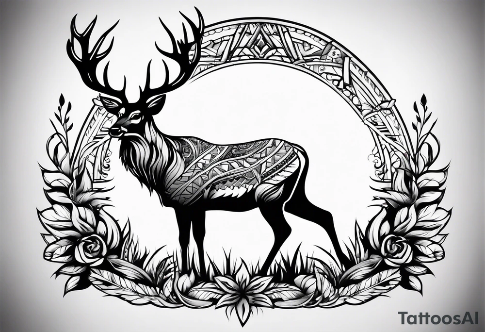 deer hunting tattoo idea
