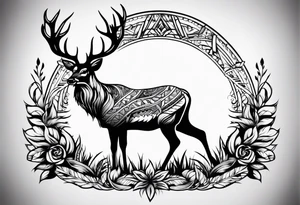 deer hunting tattoo idea