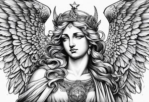 God Christian angels tattoo idea