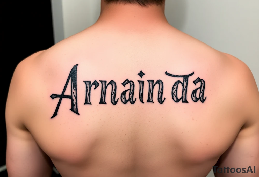 Amanda name with Harry Potter tattoo idea