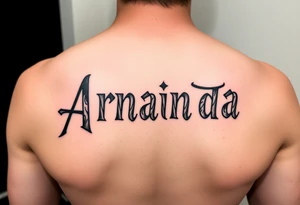 Amanda name with Harry Potter tattoo idea