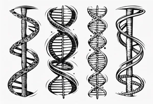 DNA strand tattoo idea