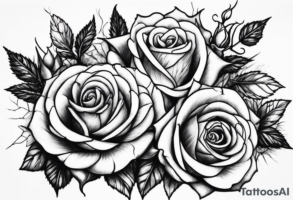 roses and thorns tattoo idea