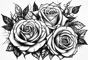 roses and thorns tattoo idea