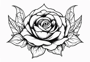 Gothic rose and bats tattoo tattoo idea