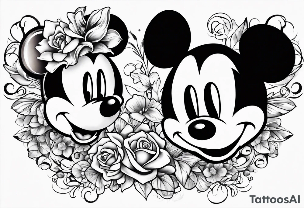 mickey couples tattoo tattoo idea