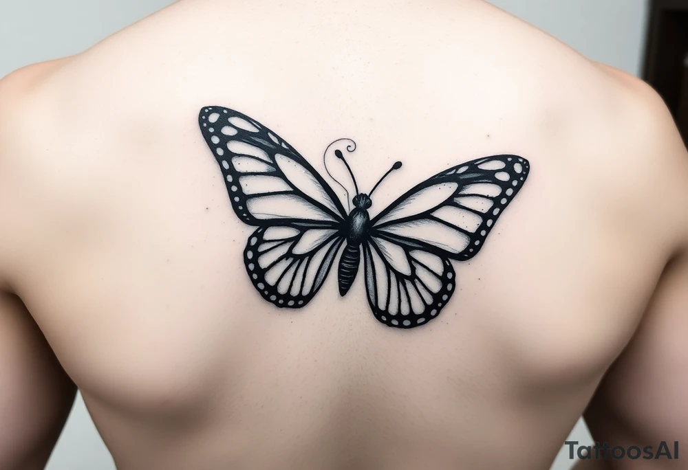 EllaRay with a butterfly tattoo idea