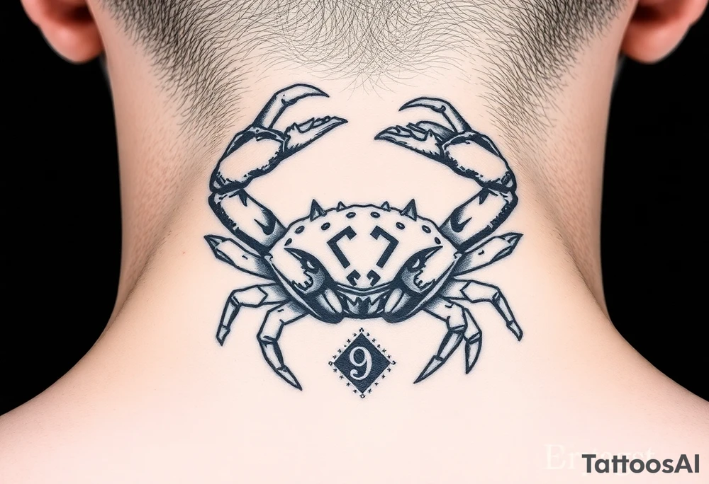 An angry vicious crab zodiac sign for July 9th tattoo idea