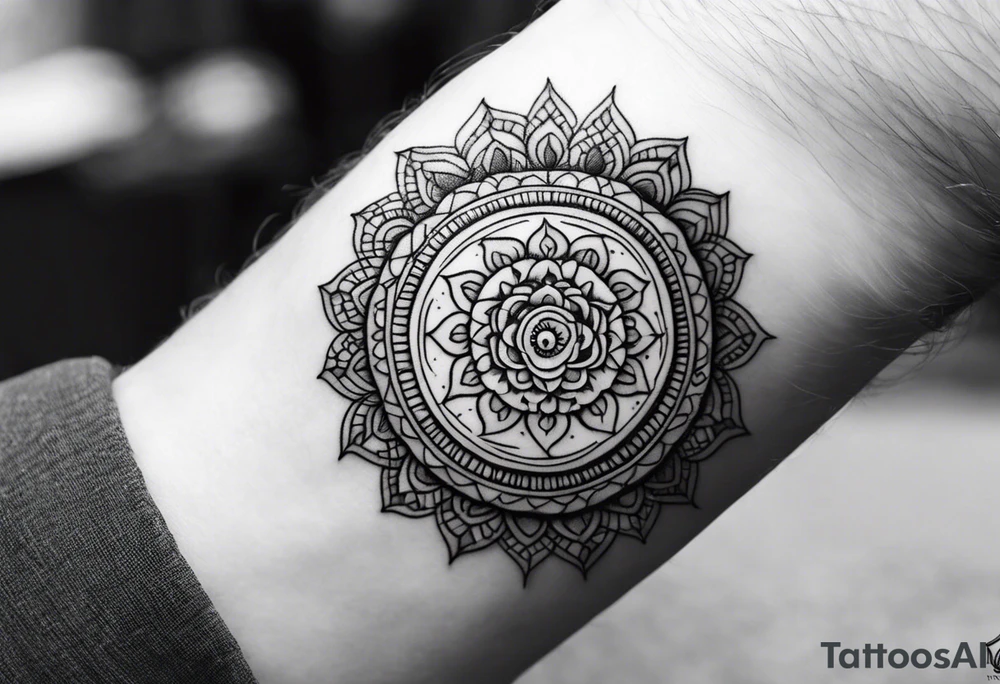 Rudraksha tattoo on wrist tattoo idea