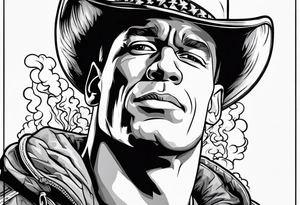 john cena smoking cigarette tattoo idea