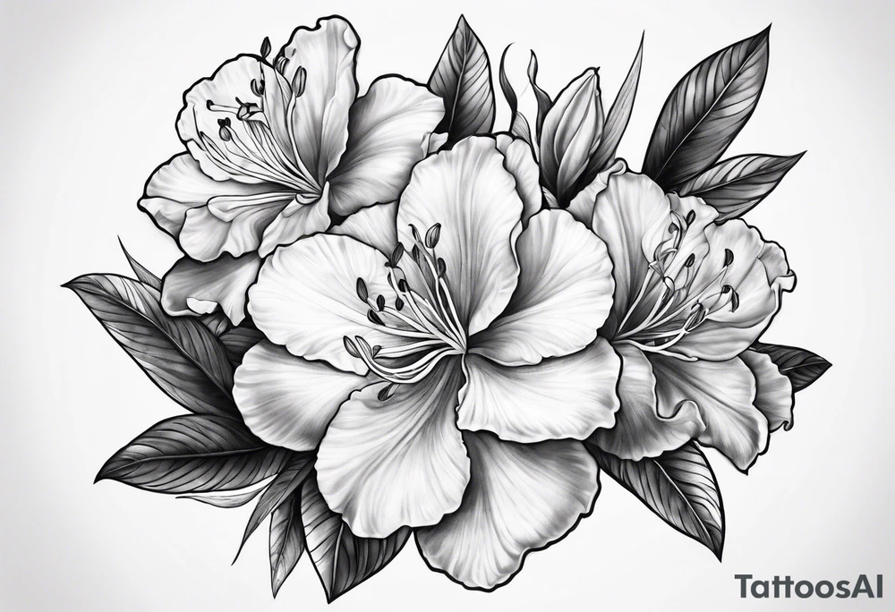 single azalea by itself tattoo idea
