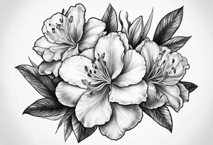 single azalea by itself tattoo idea