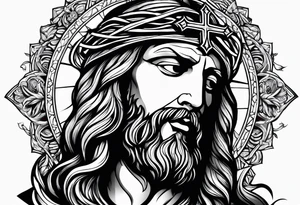 jesus qui porte sa croix tattoo idea