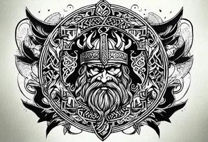 Basic viking tattoo with a symbolic 6 representing 6 brothers tattoo idea
