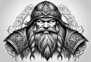 dwarf warrior tattoo idea