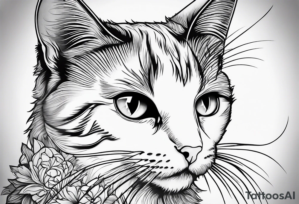black cat tattoo idea