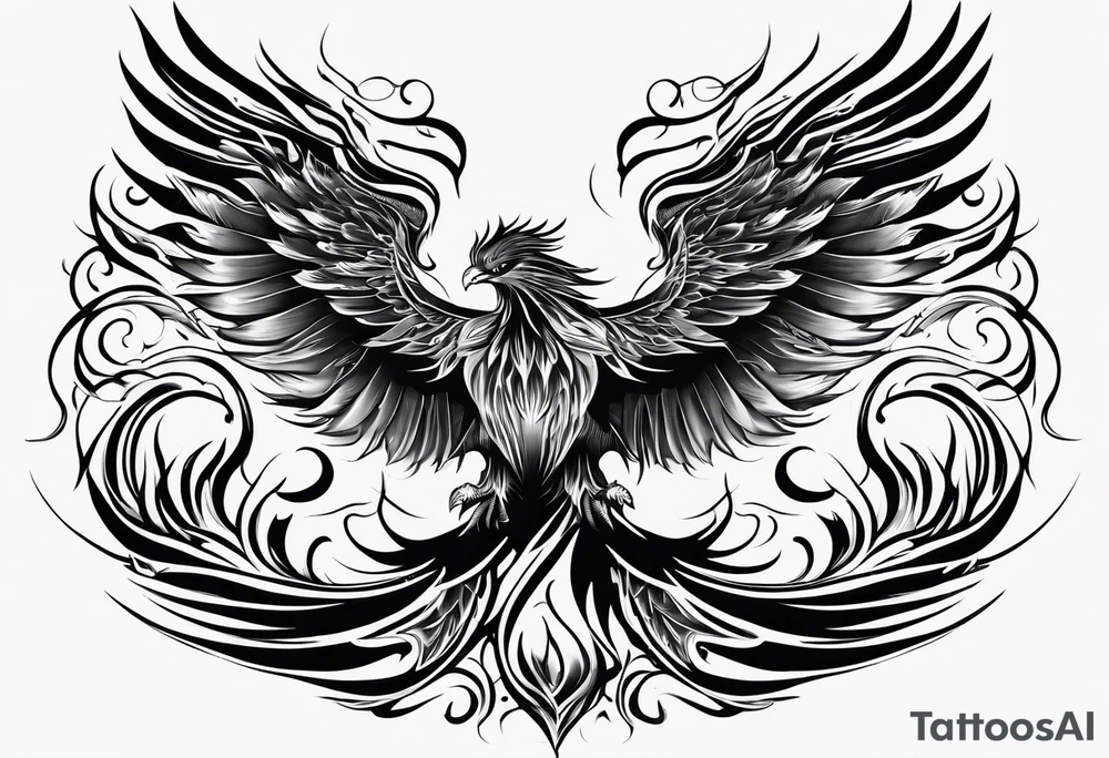 phoenix, flames tattoo idea