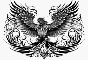 phoenix, flames tattoo idea
