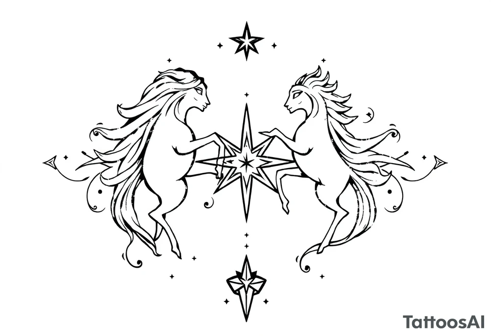 Gemini star constellation tattoo idea