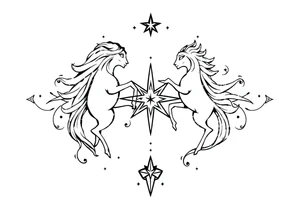 Gemini star constellation tattoo idea