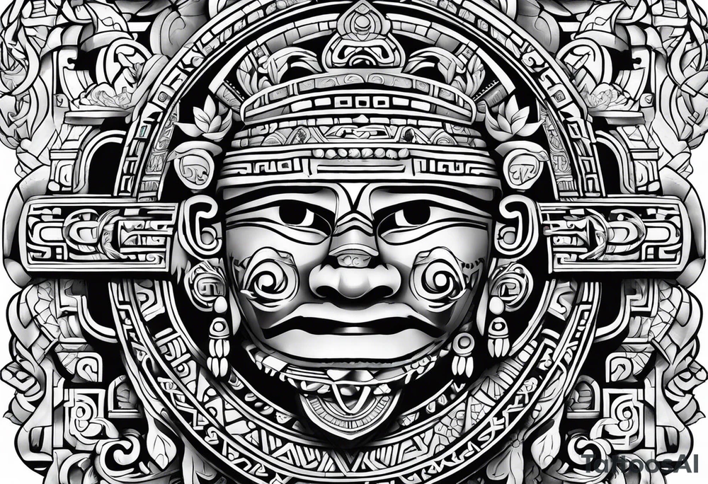 mayan theme tattoo idea