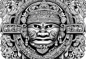 mayan theme tattoo idea