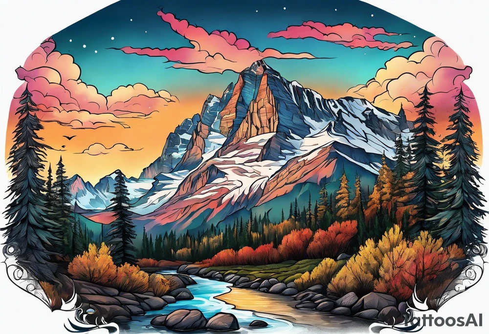 Rocky Mountains tattoo idea