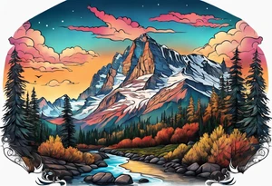 Rocky Mountains tattoo idea